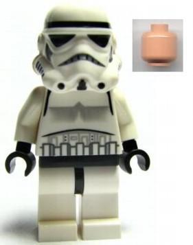 LEGO Minifigure -- Stormtrooper (Light Flesh Head, Dotted Mouth Pattern)-Star Wars / Star Wars Episode 4/5/6 -- SW0188A -- Creative Brick Builders
